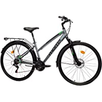 Moma Bikes Bicicleta Trekking - Paseo TREKKING PRO W 28&quot-- Aluminio- SHIMANO 21V- Susp. Delant.